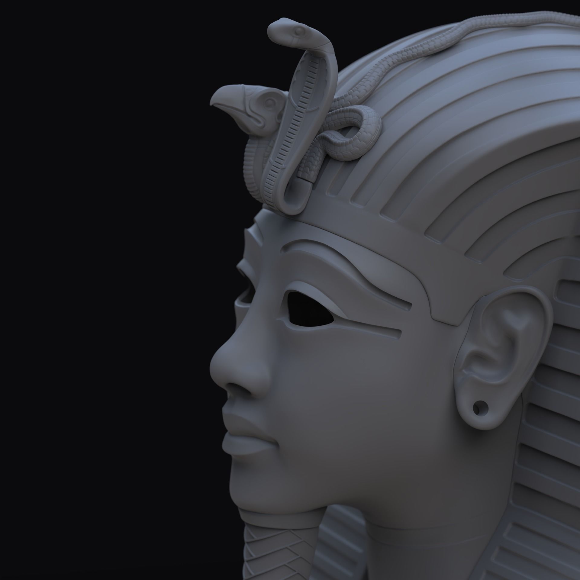 Tutankhamun Mask v4 G 3D model_12