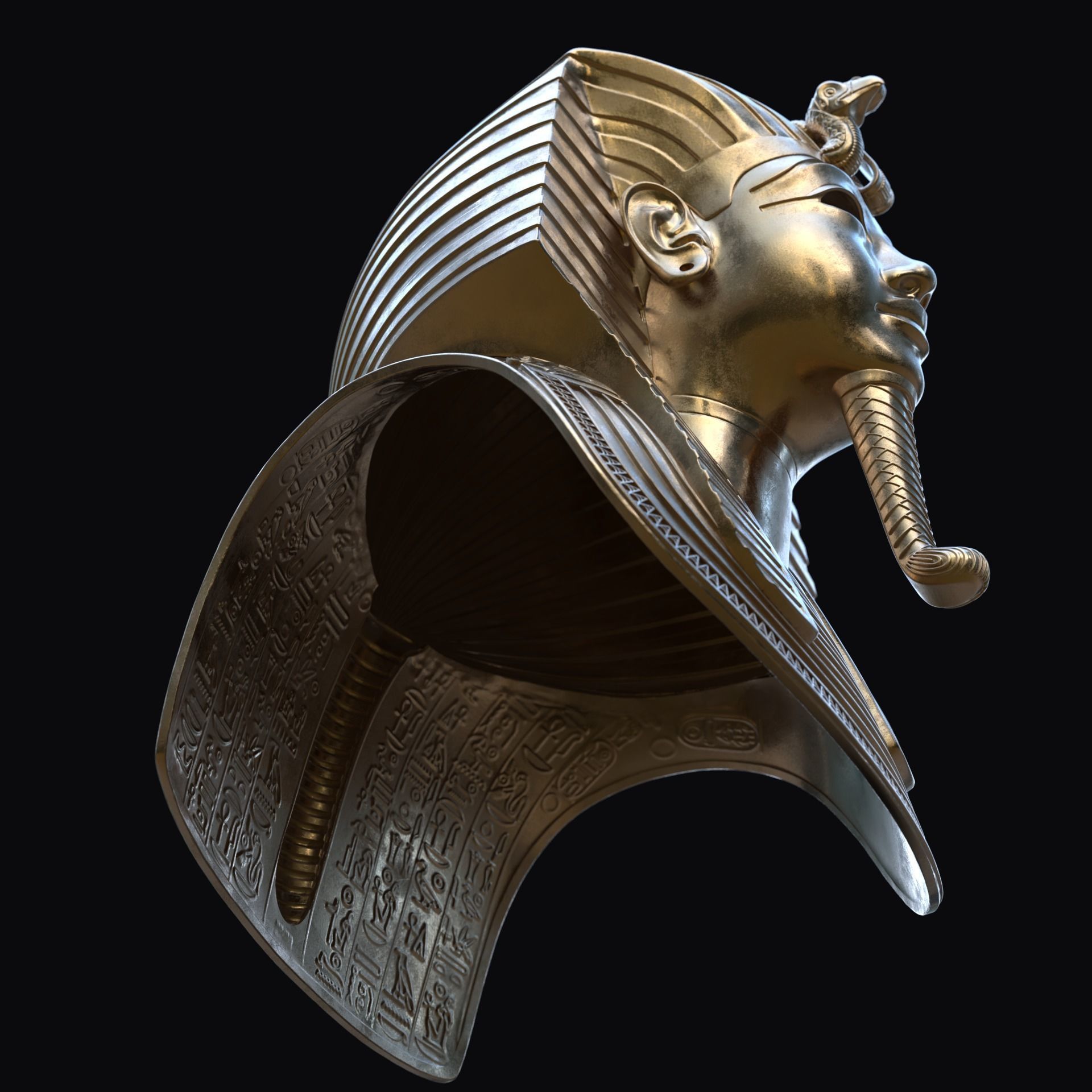 Tutankhamun Mask v4 G 3D model_4