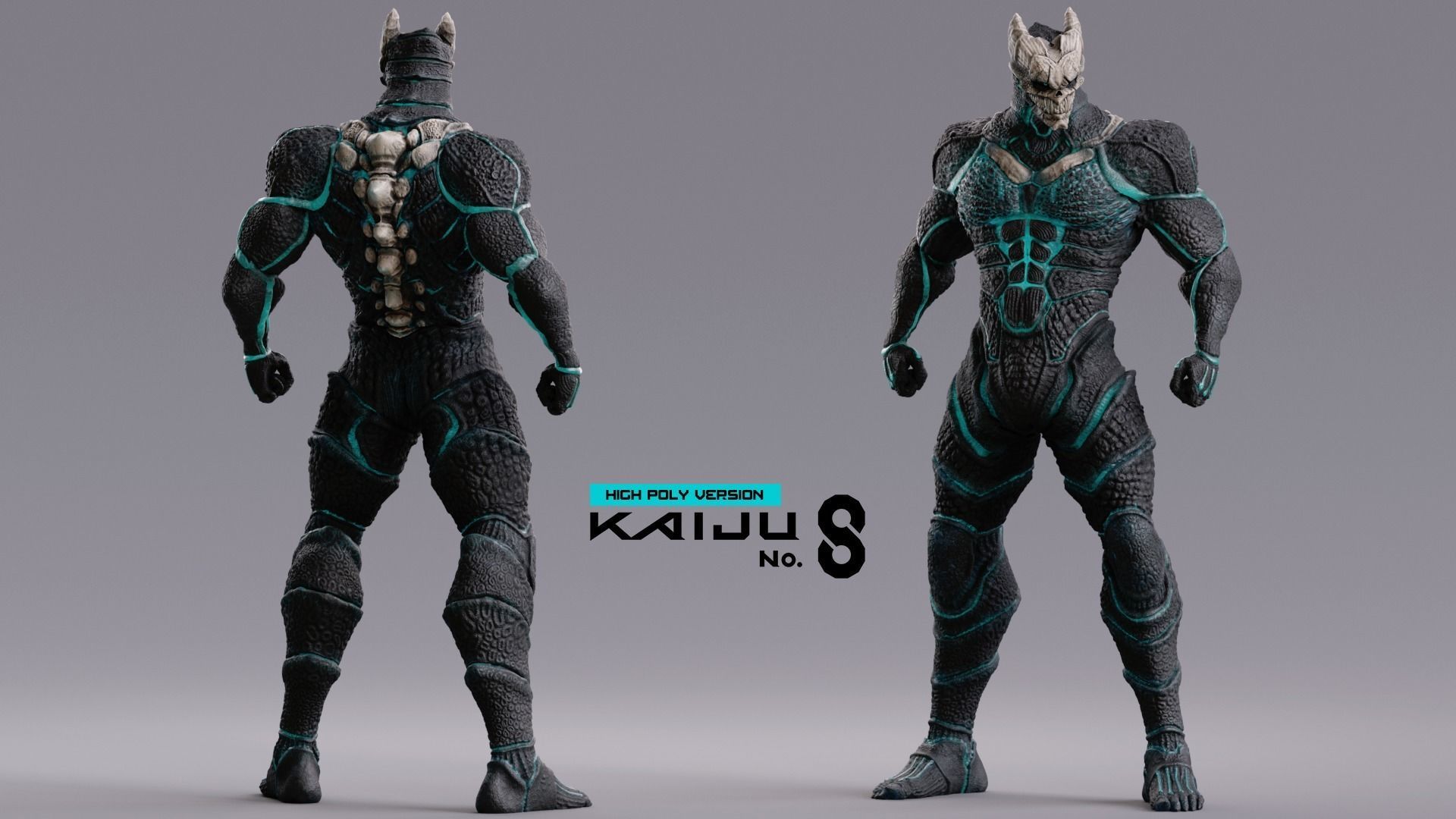 High and Low Poly Pack - Kaiju No 8 - Hibino Kafka Low-poly 3D model_31