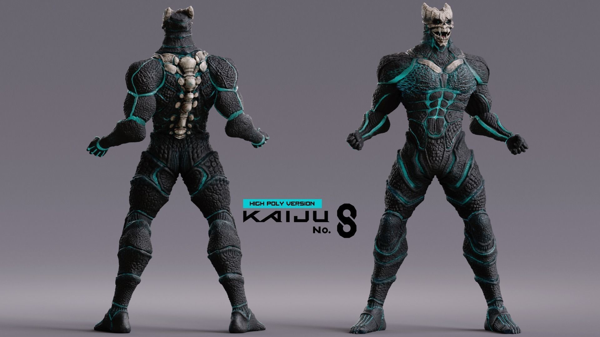 High and Low Poly Pack - Kaiju No 8 - Hibino Kafka Low-poly 3D model_32