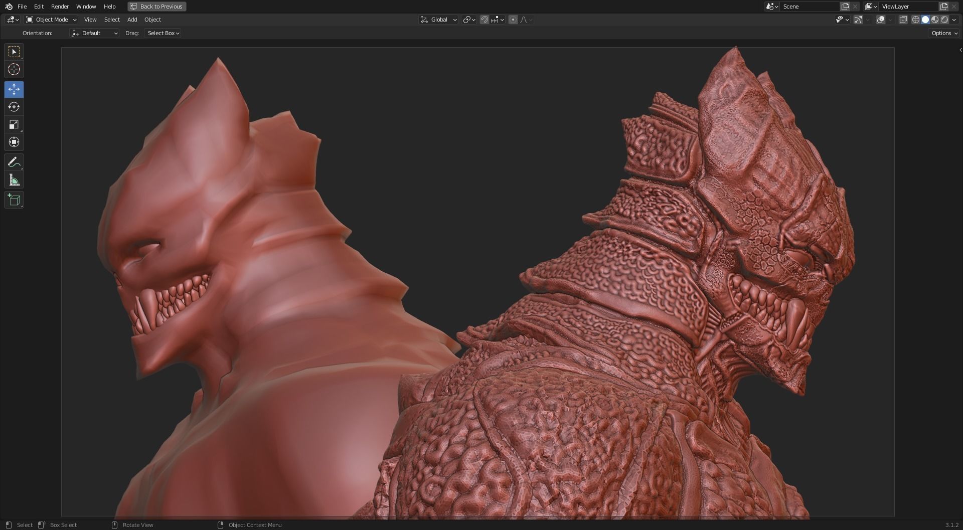 High and Low Poly Pack - Kaiju No 8 - Hibino Kafka Low-poly 3D model_3