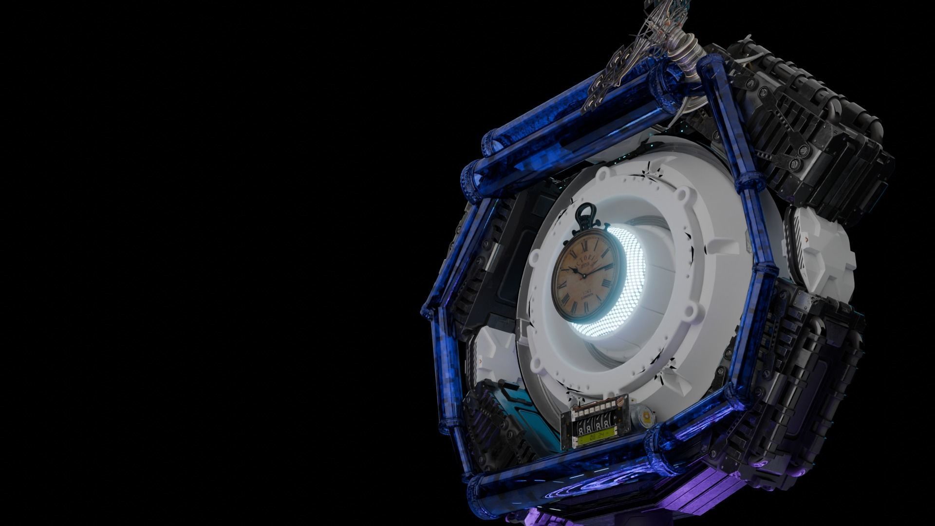 time machine  3D model_3