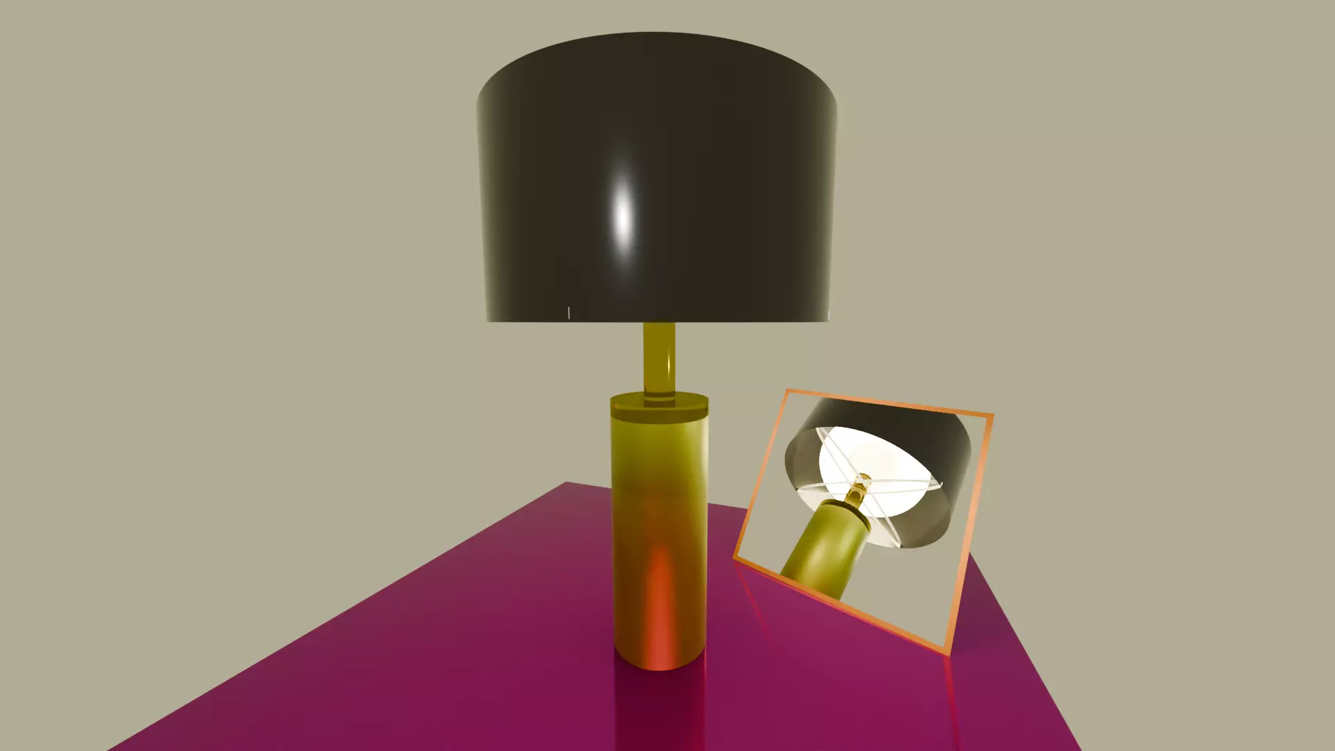 lantern lamp Low-poly 3D model_0