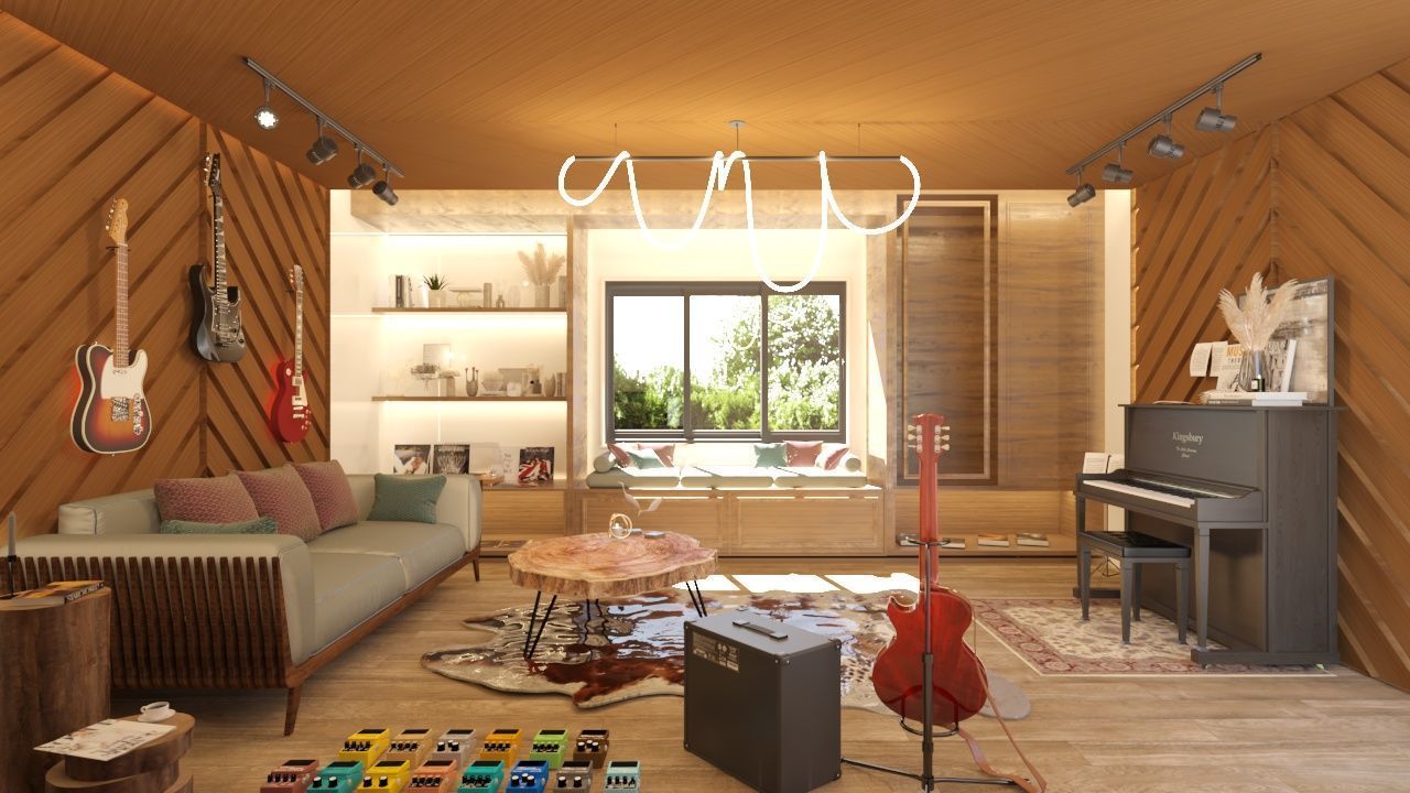 Music Studio  3dsmax  3D model_0