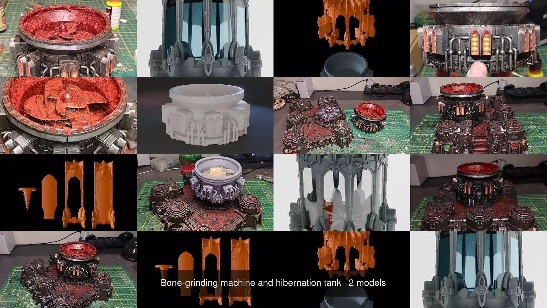 Bone-grinding machine and hibernation tank 3D Model Collection_0