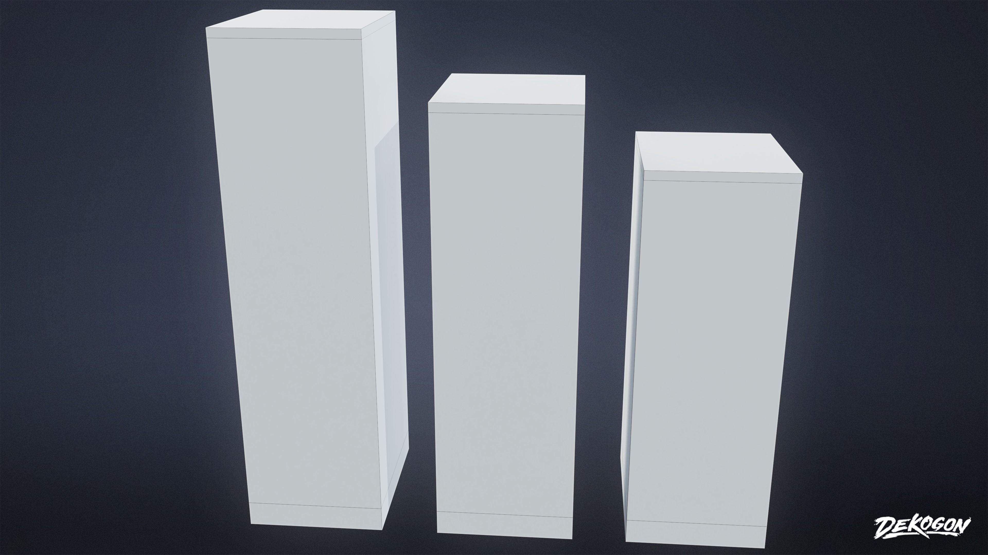 SUBURBS - File Cabinet 01 - LOW POLY AND NANITE Low-poly 3D model_9