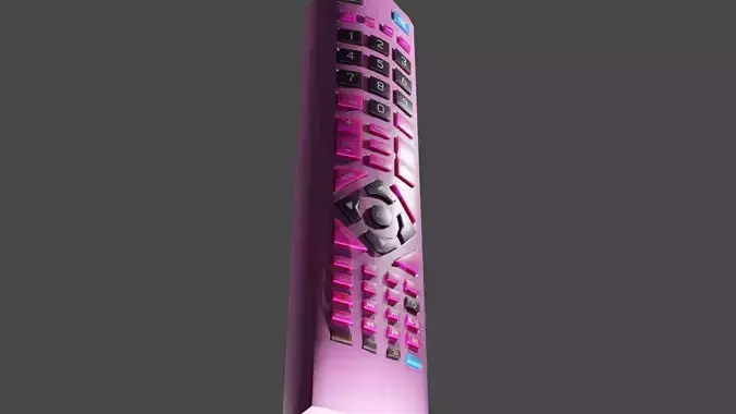 Pink TV Remote Control 3D model