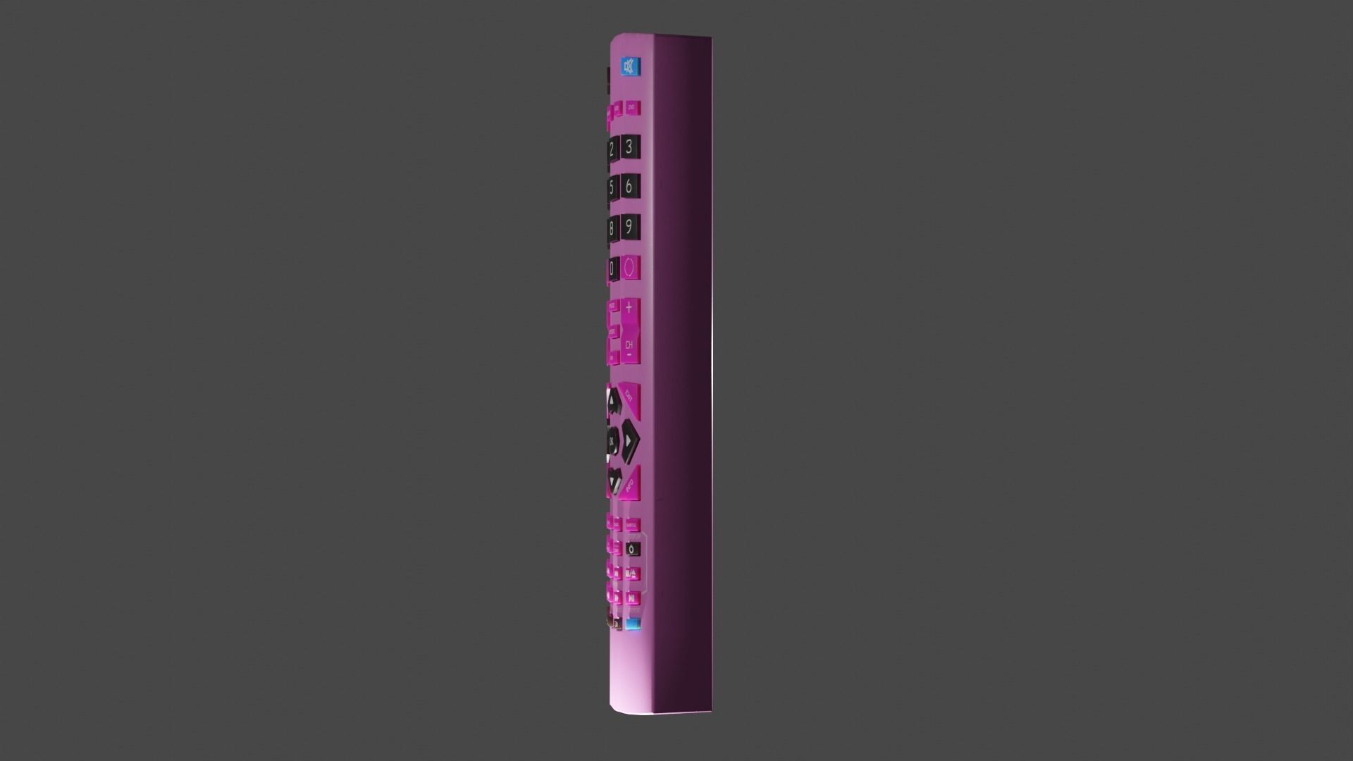 Pink TV Remote Control 3D model_3