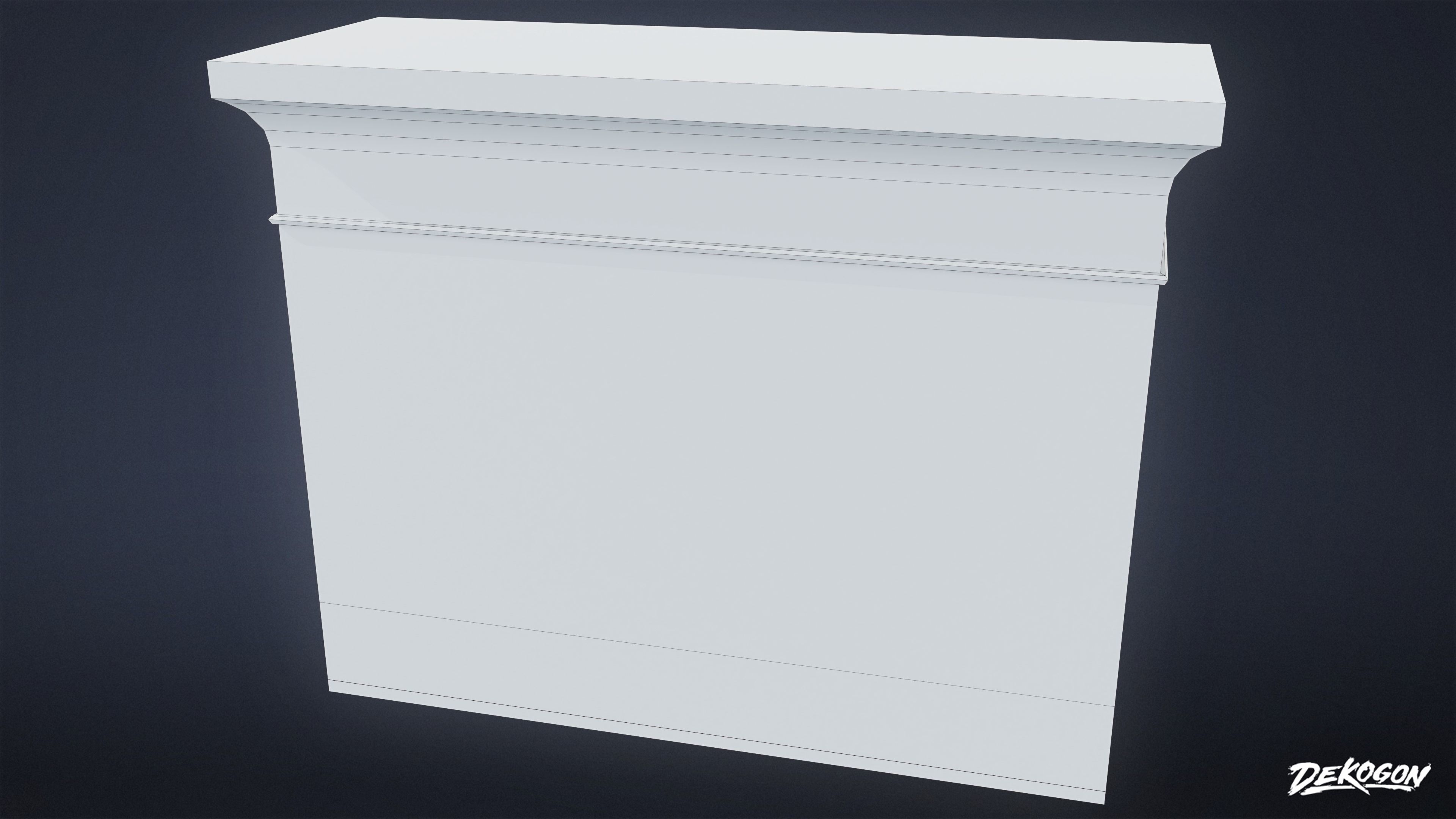 SUBURBS - Fireplace 01 - LOW POLY AND NANITE Low-poly 3D model_8