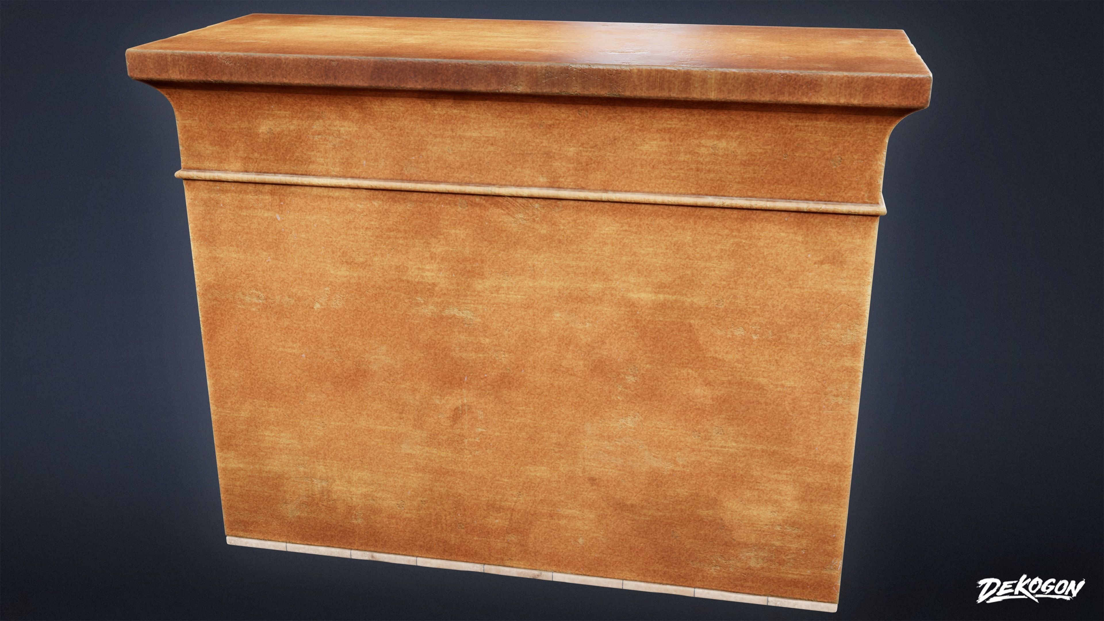 SUBURBS - Fireplace 01 - LOW POLY AND NANITE Low-poly 3D model_4