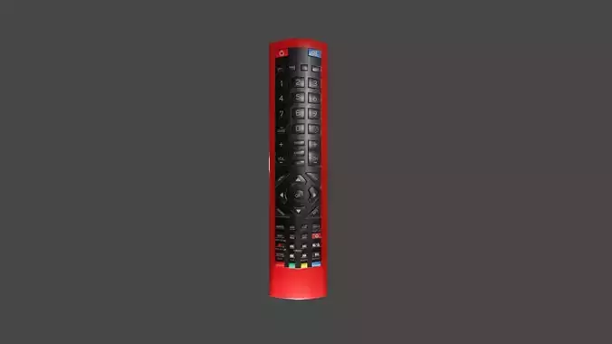 Red TV Remote Control 3D model