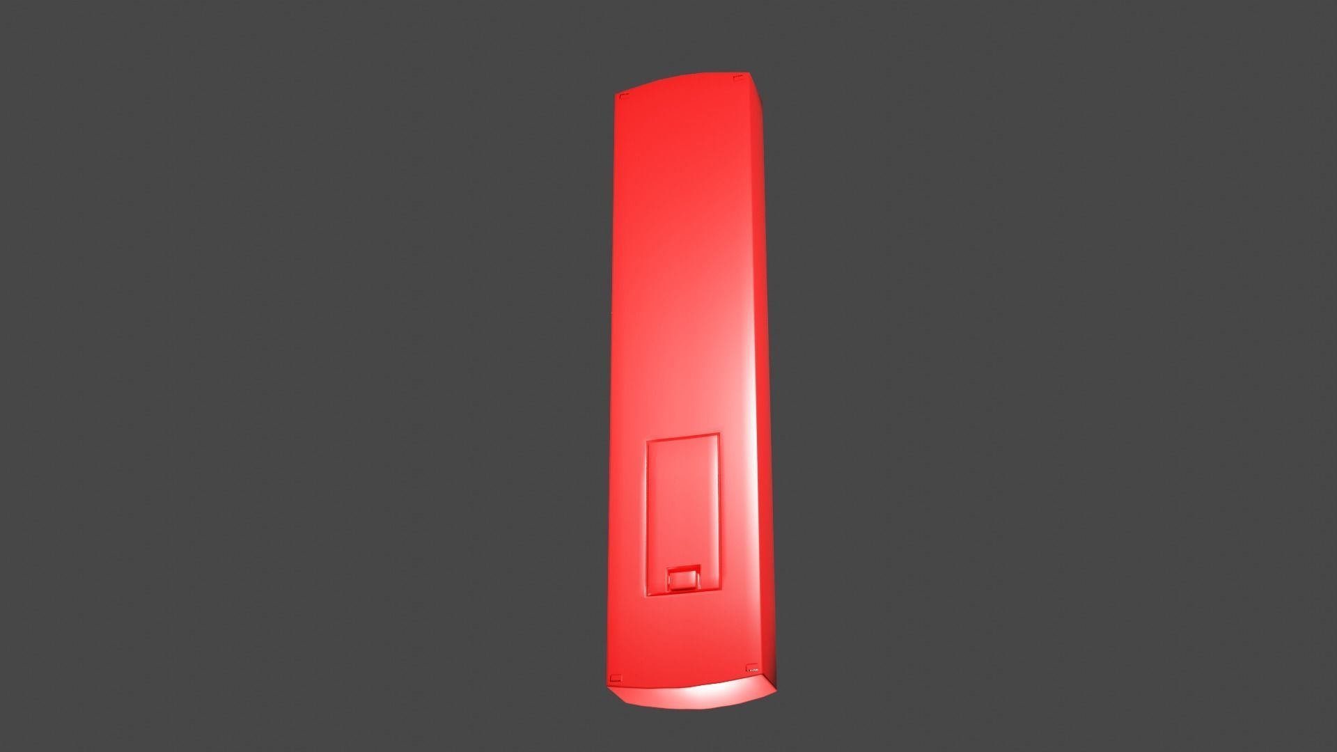 Red TV Remote Control 3D model_2