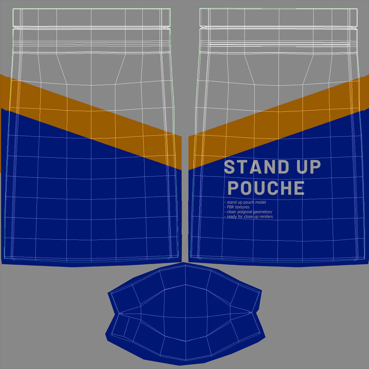 stand up pouch v5 PBR 3D model_5