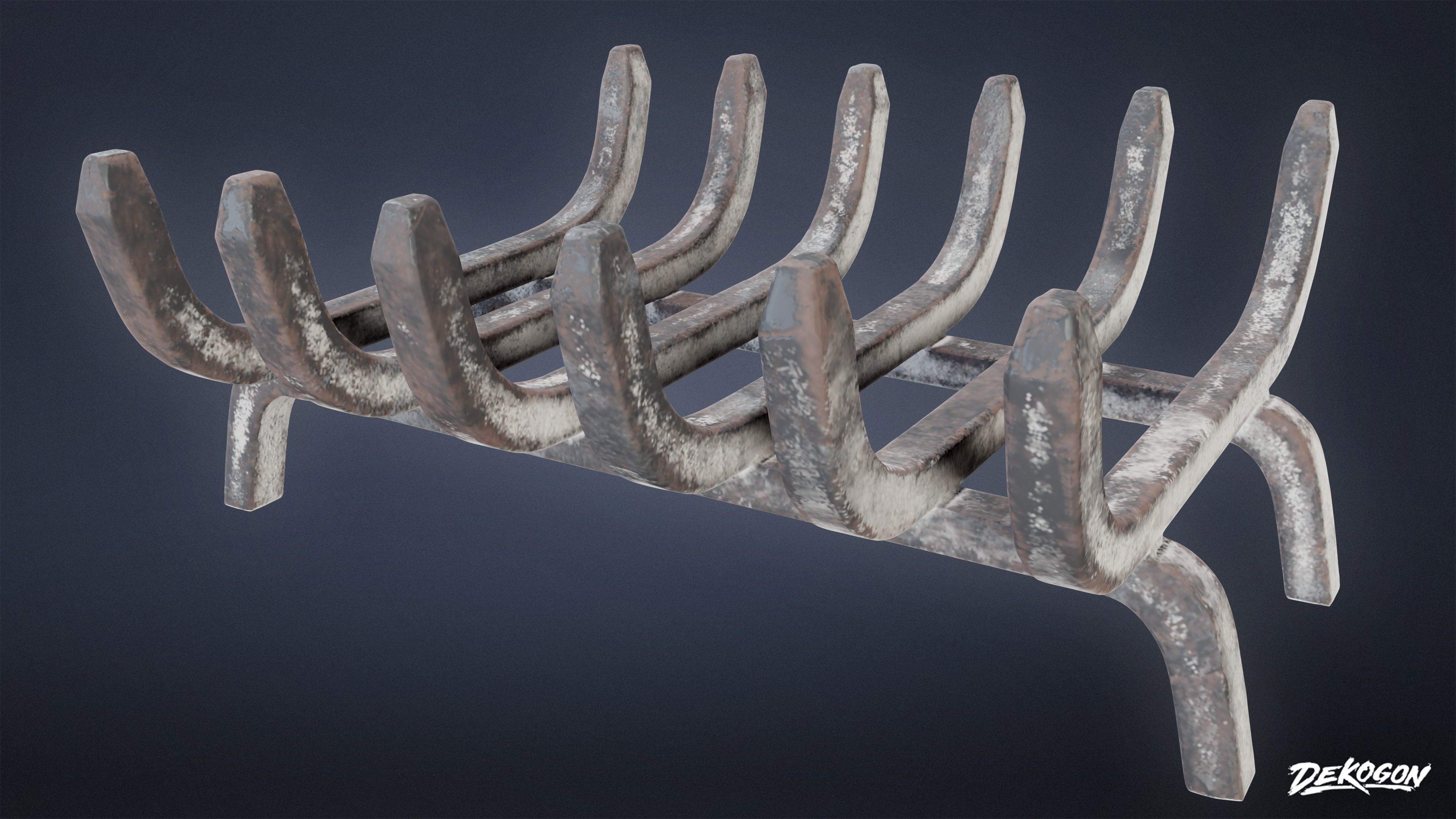 SUBURBS - Fireplace 04 - LOW POLY AND NANITE Low-poly 3D model_6