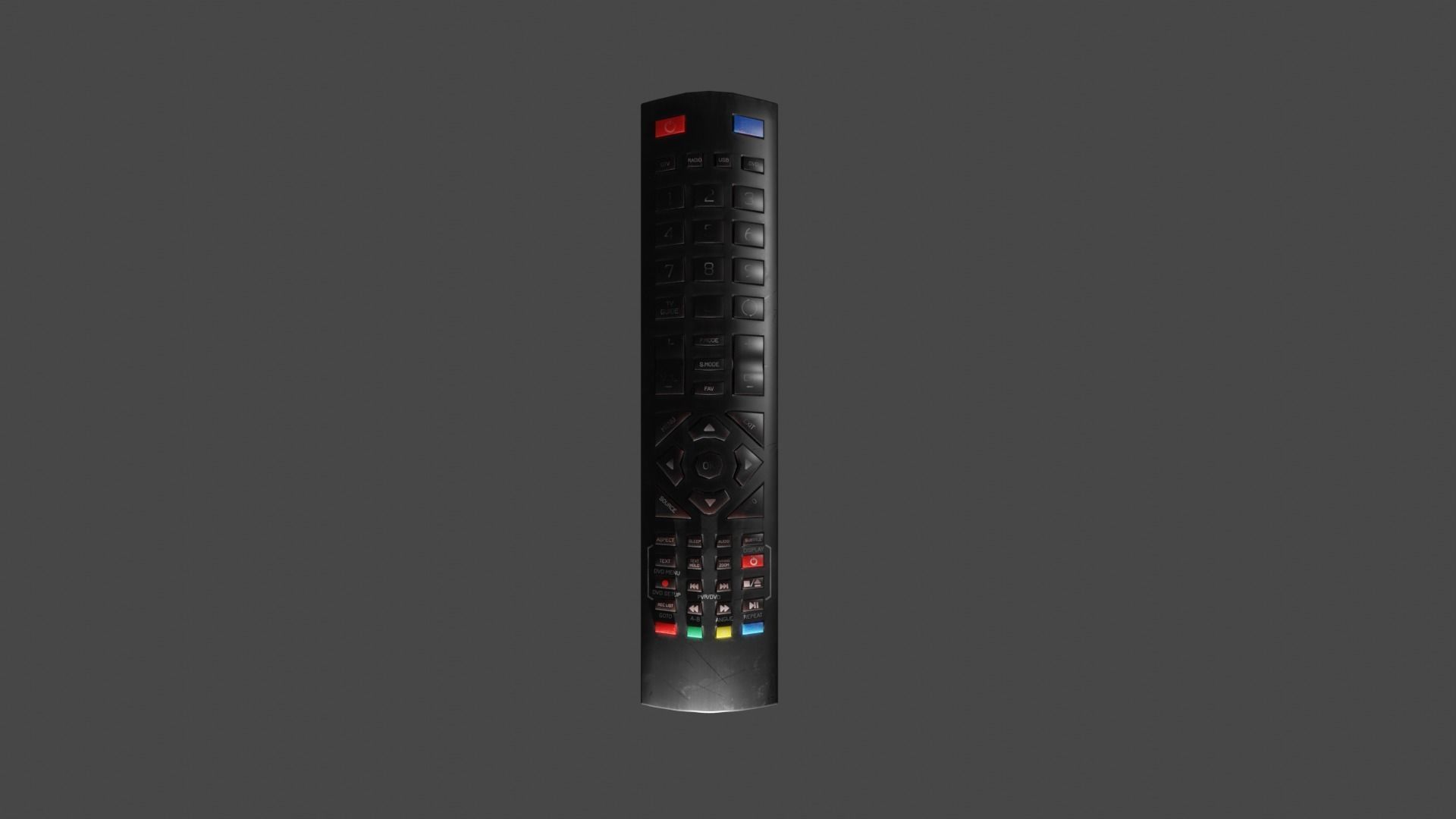 Worn out TV Remote Control 3D model_1