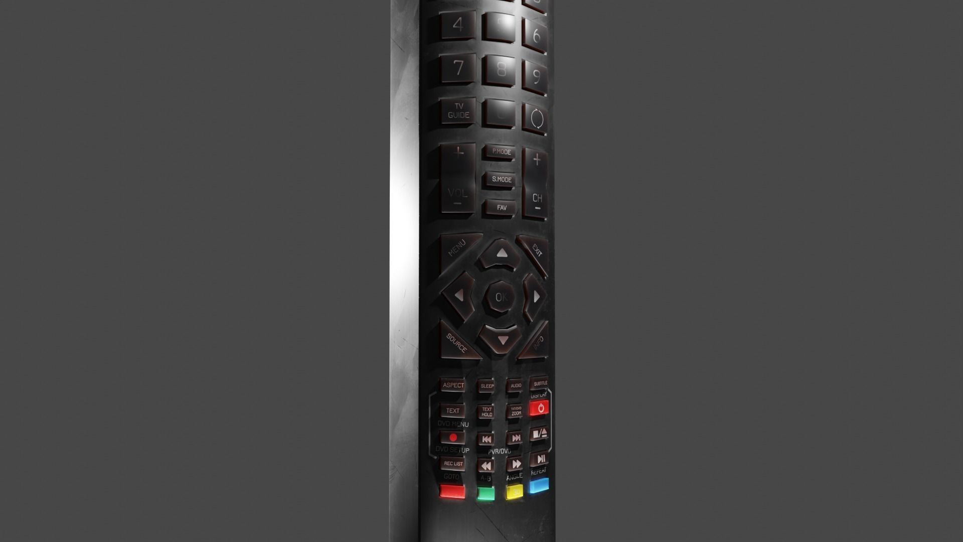 Worn out TV Remote Control 3D model_3