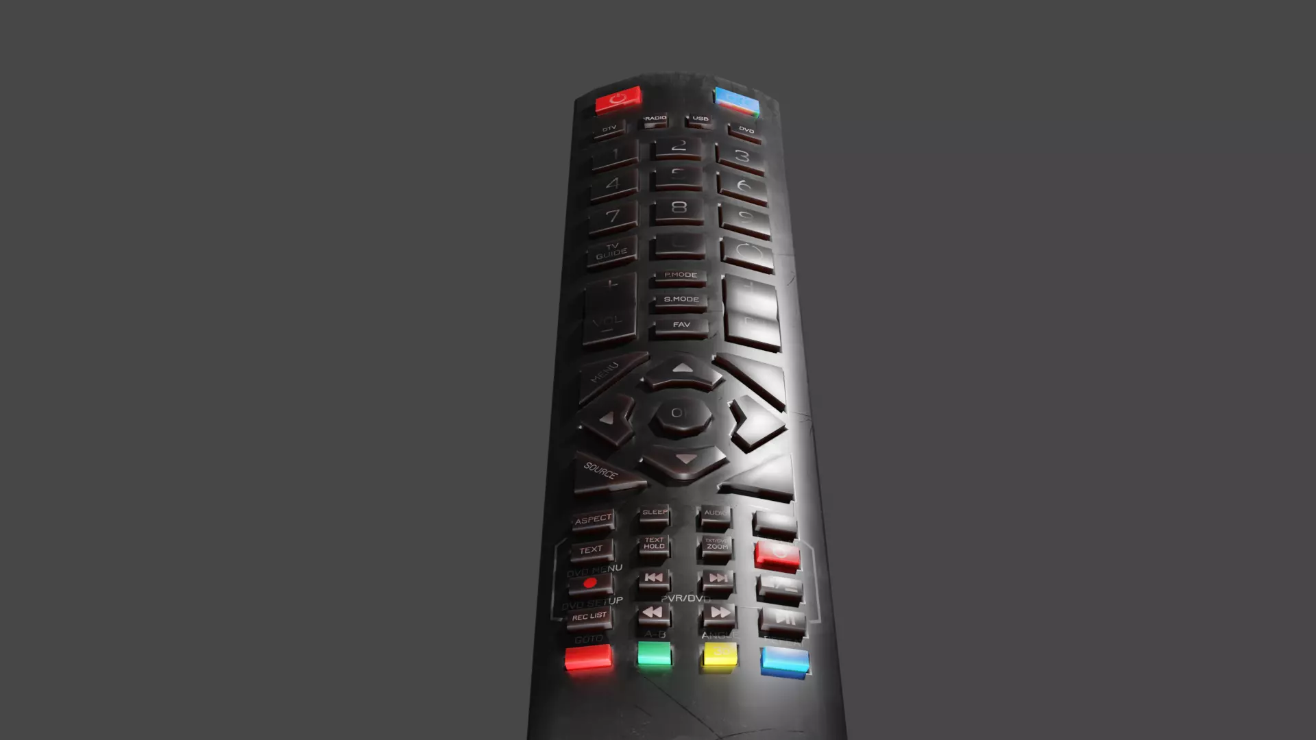 Worn out TV Remote Control 3D model_0