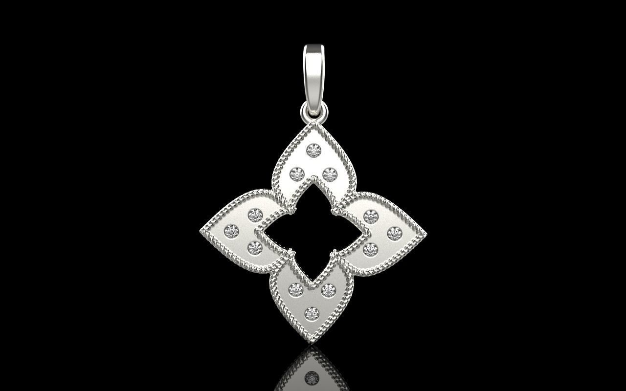 Leaf pendant model 838 3D print model_19