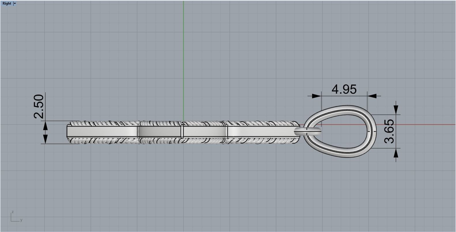 Leaf pendant model 838 3D print model_10