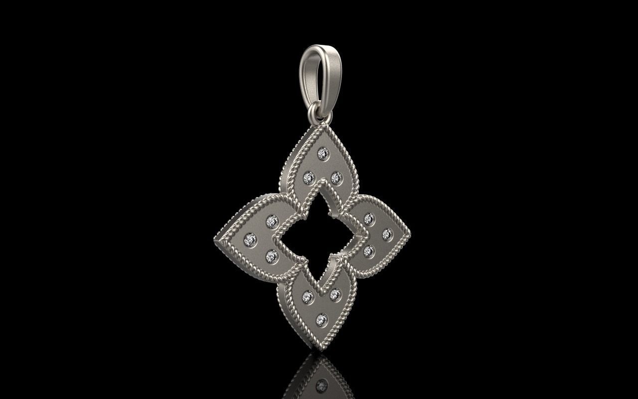 Leaf pendant model 838 3D print model_26