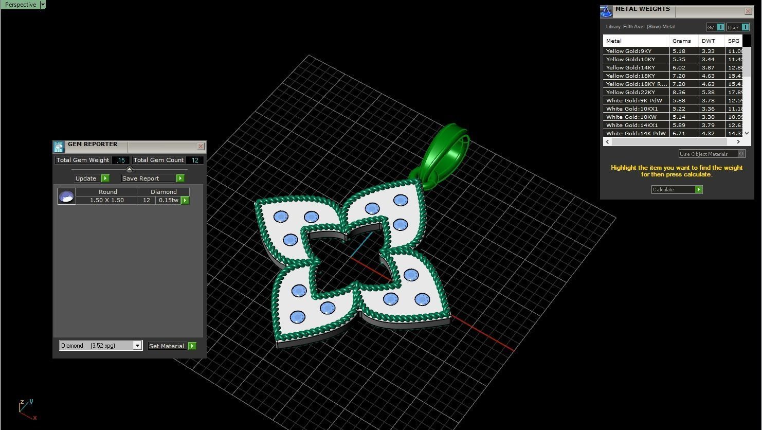 Leaf pendant model 838 3D print model_3