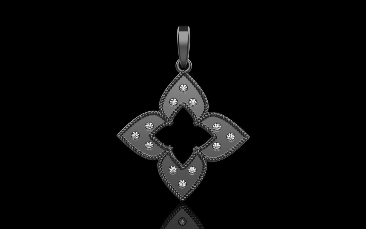 Leaf pendant model 838 3D print model_18