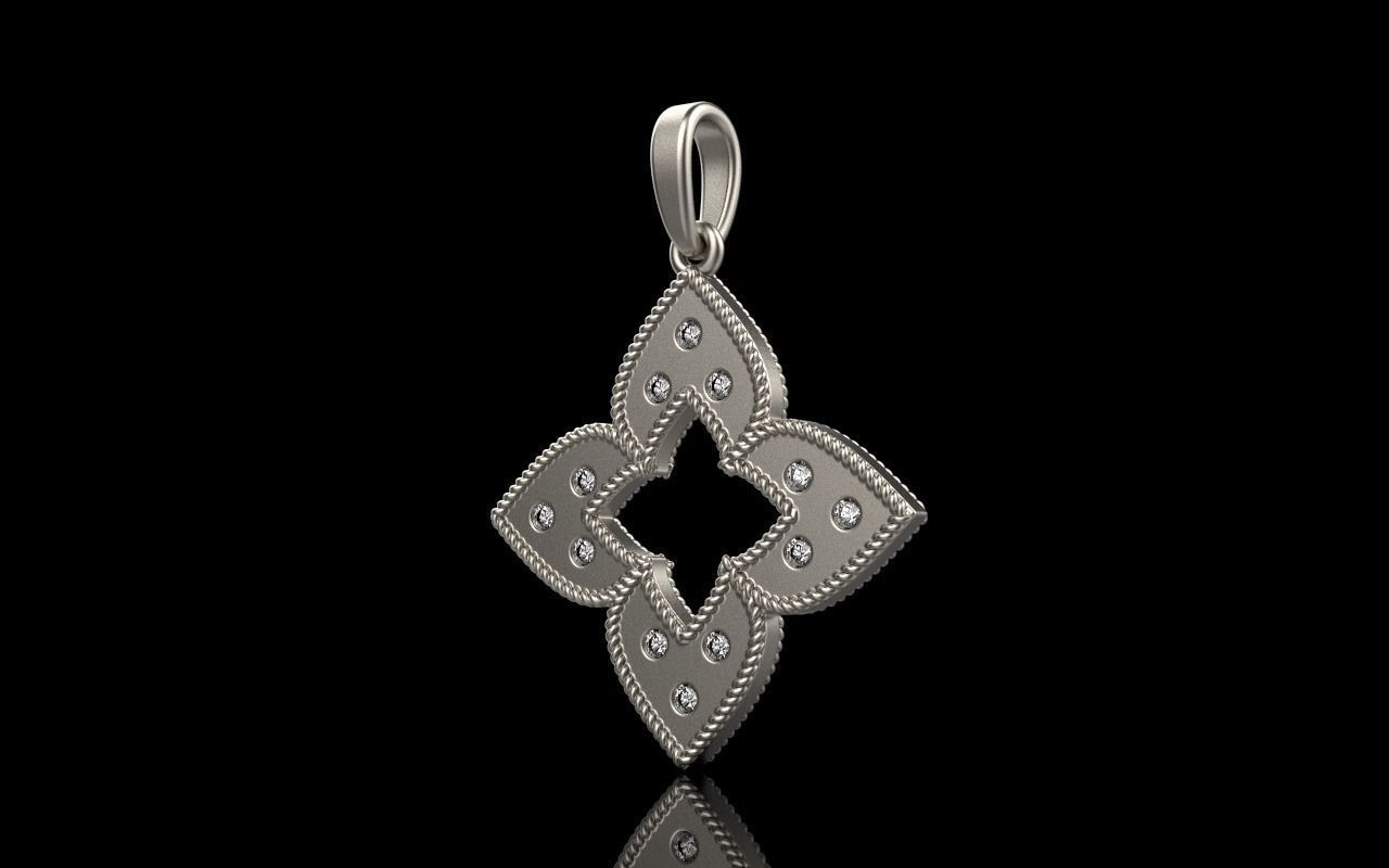 Leaf pendant model 838 3D print model_21