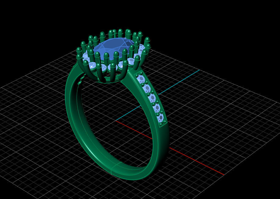 Ring solitare 3D print model_16