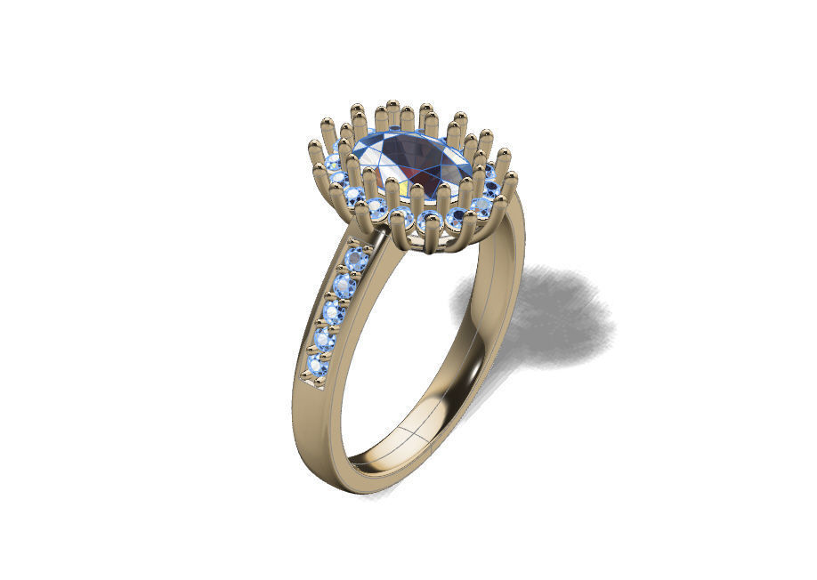 Ring solitare 3D print model_2