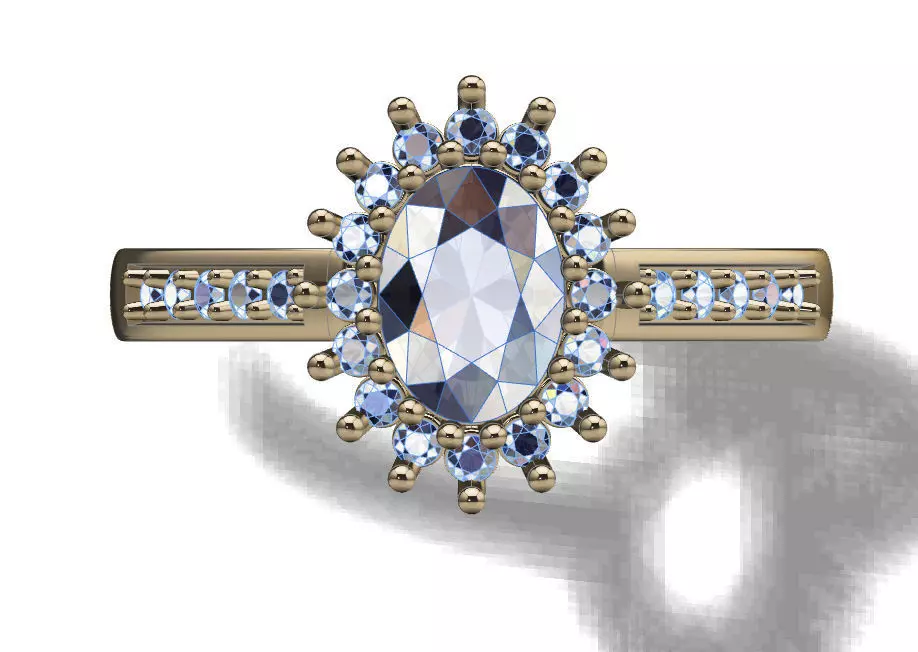 Ring solitare 3D print model_0