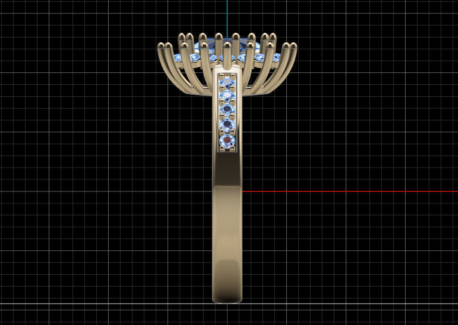 Ring solitare 3D print model_5