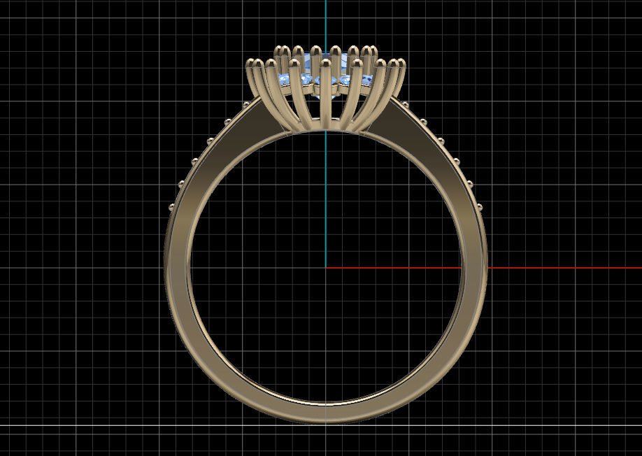 Ring solitare 3D print model_14