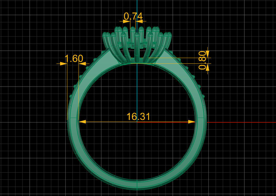 Ring solitare 3D print model_9