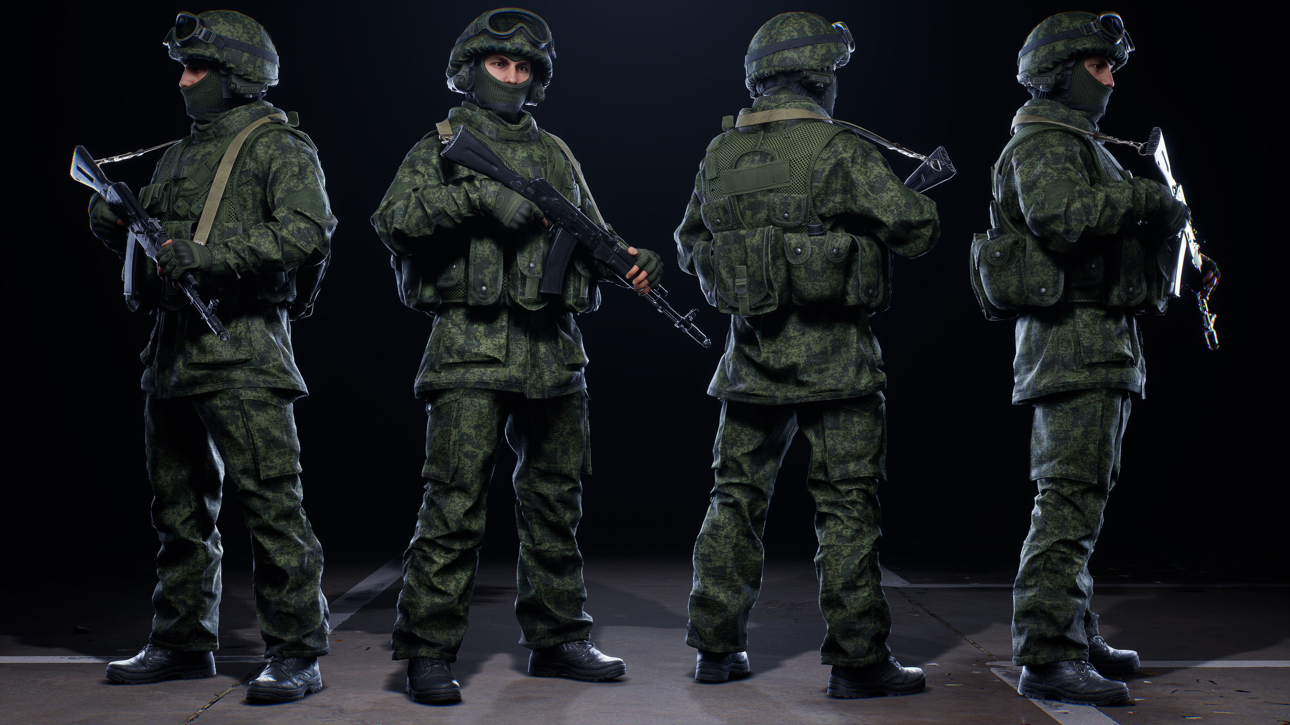 AAA MODULAR SOLDIER PACK Vol3 Low-poly 3D model_4