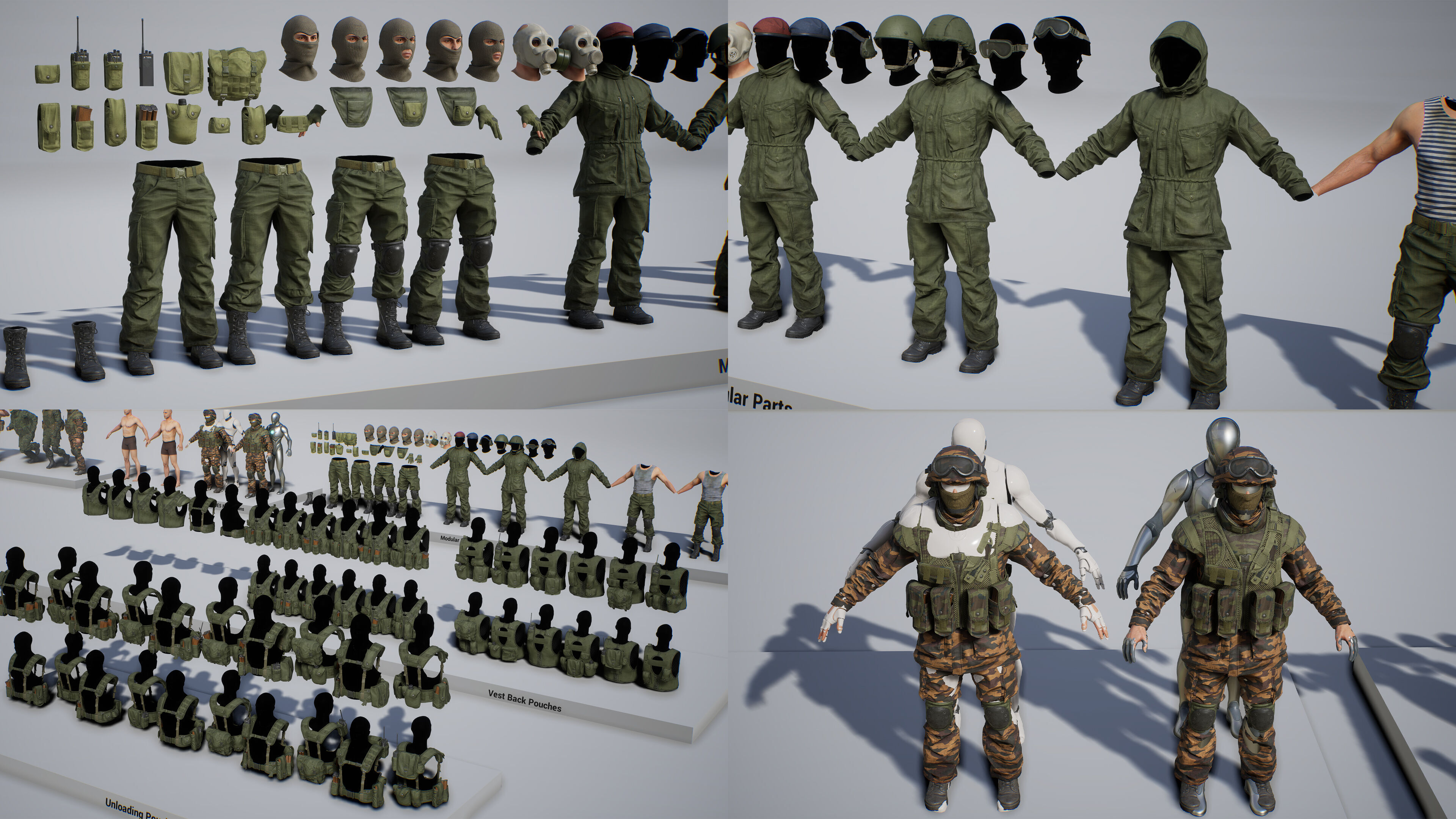 AAA MODULAR SOLDIER PACK Vol3 Low-poly 3D model_14