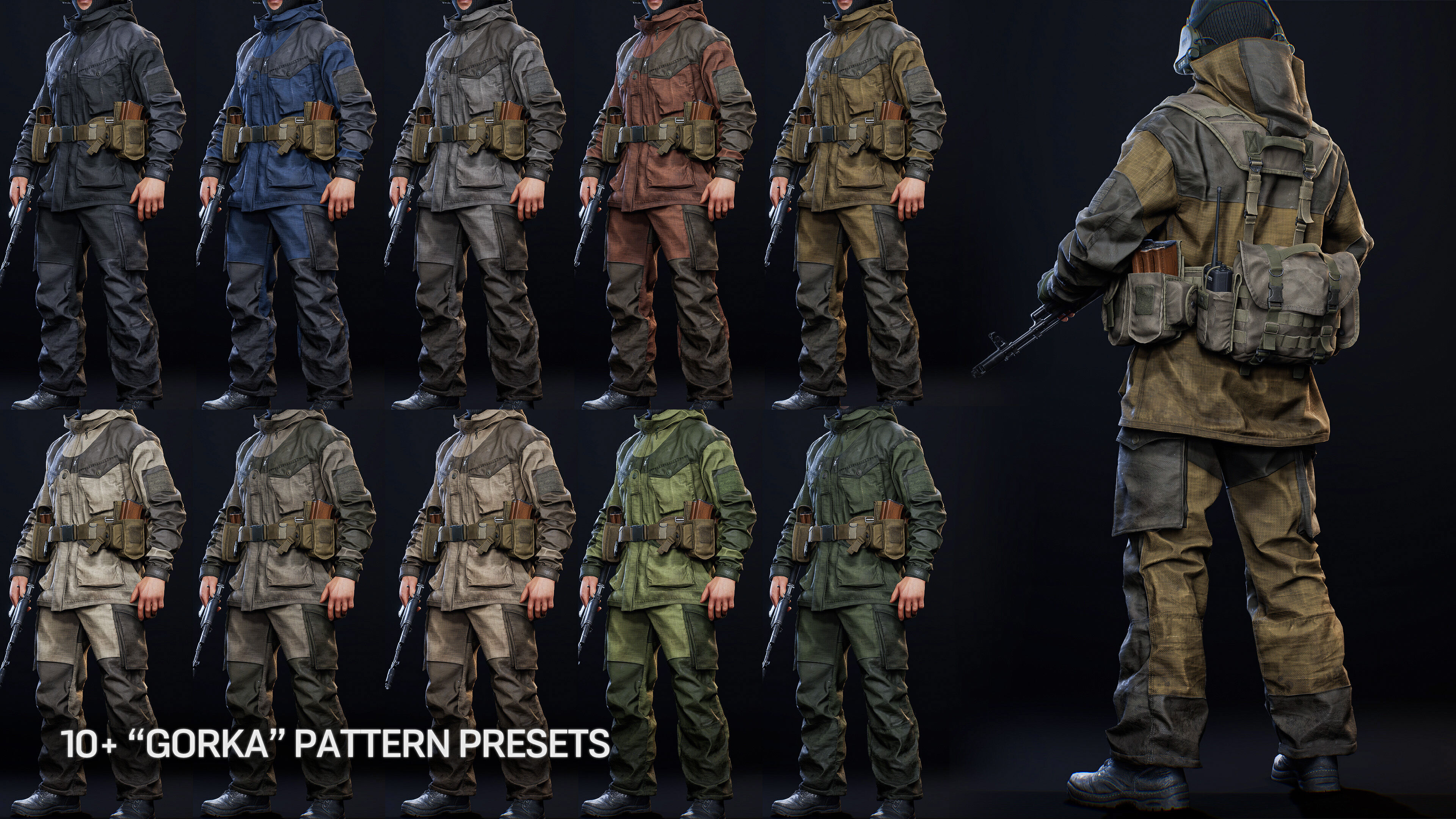 AAA MODULAR SOLDIER PACK Vol3 Low-poly 3D model_18