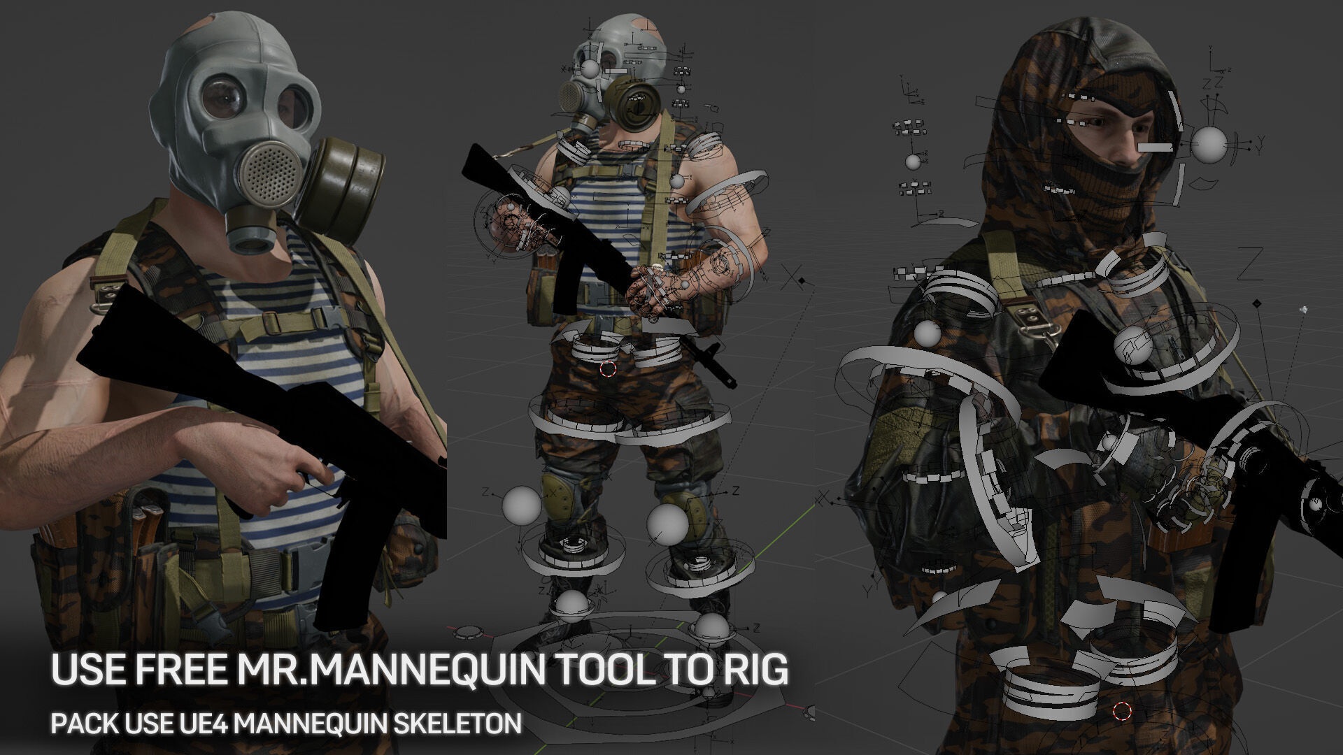 AAA MODULAR SOLDIER PACK Vol3 Low-poly 3D model_6