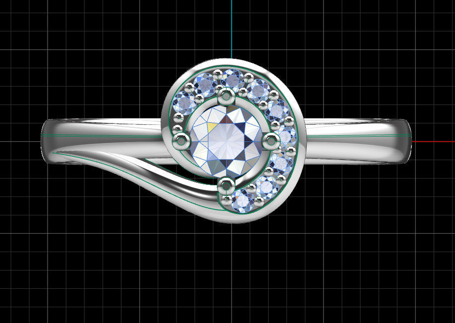 Fashion Ring 3D print model_10