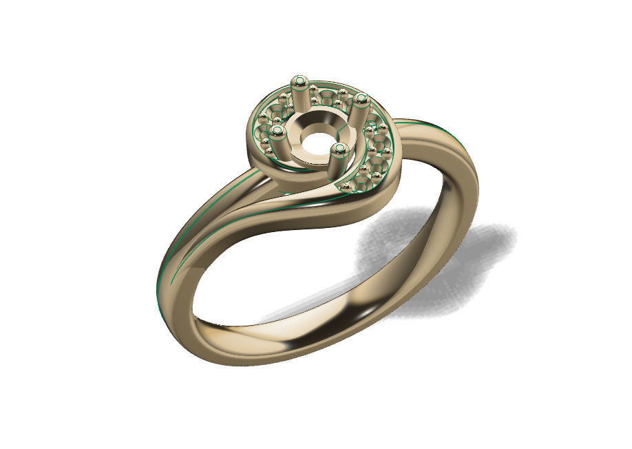 Fashion Ring 3D print model_3