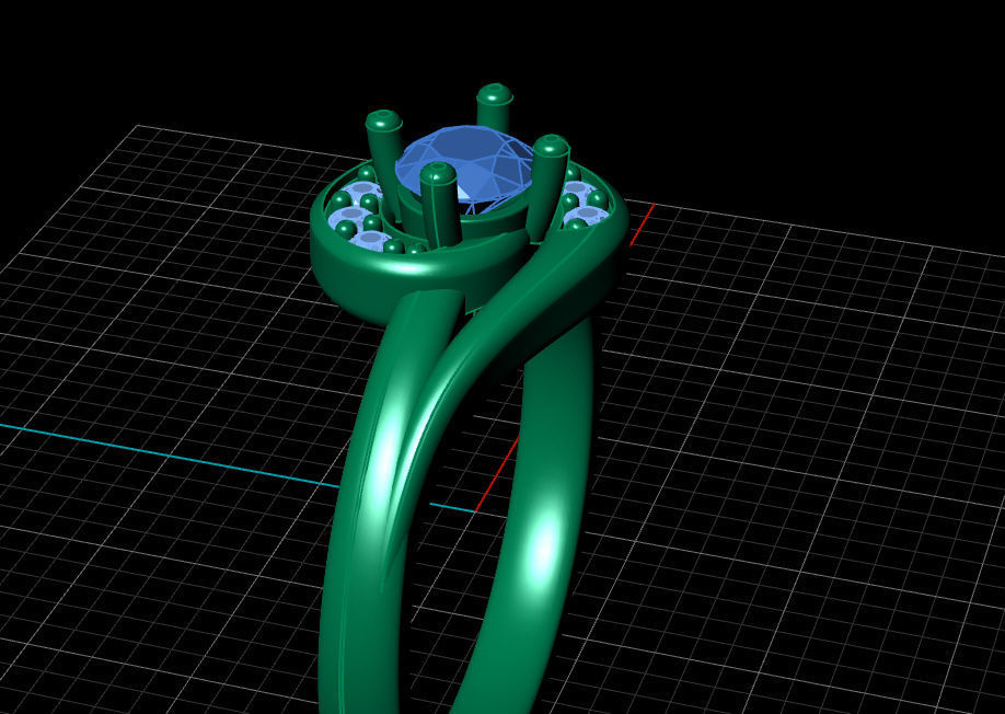 Fashion Ring 3D print model_12