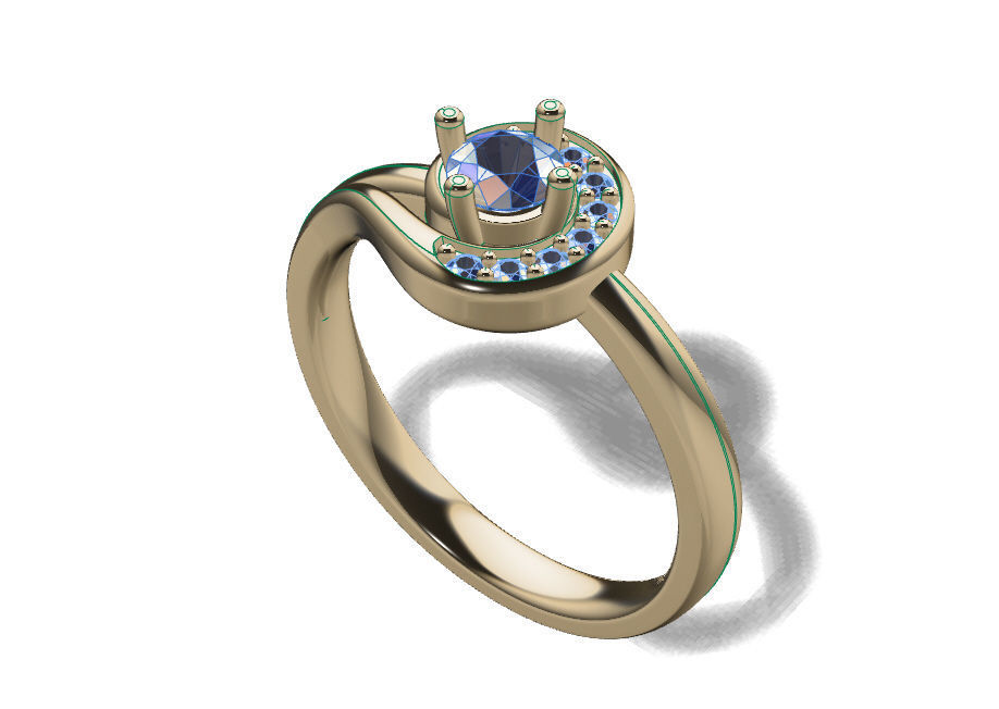 Fashion Ring 3D print model_1