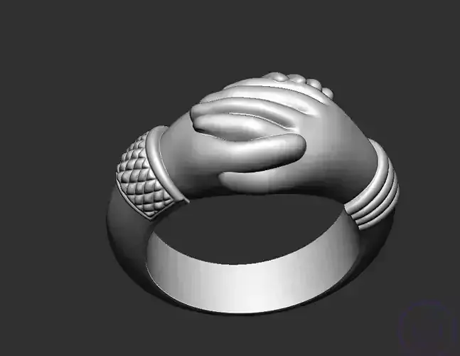 Shake hand ring  3D print model