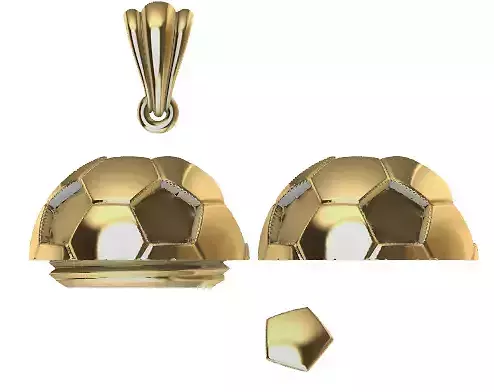 Soccer Ball Hollow Pendant - Pingente Bola de Futebol  3D print model