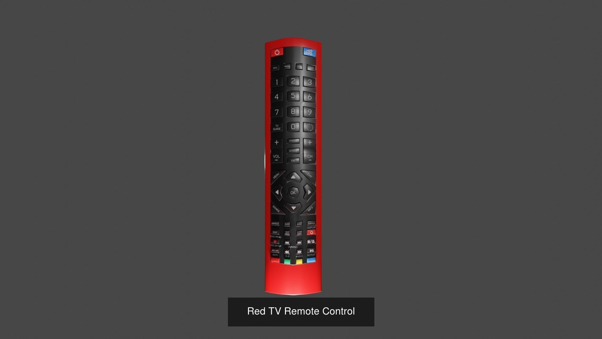 5 TV Remote Controls 3D Model Collection_5
