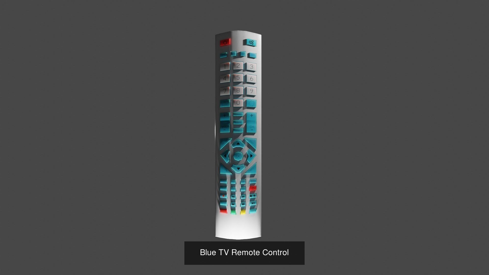 5 TV Remote Controls 3D Model Collection_3