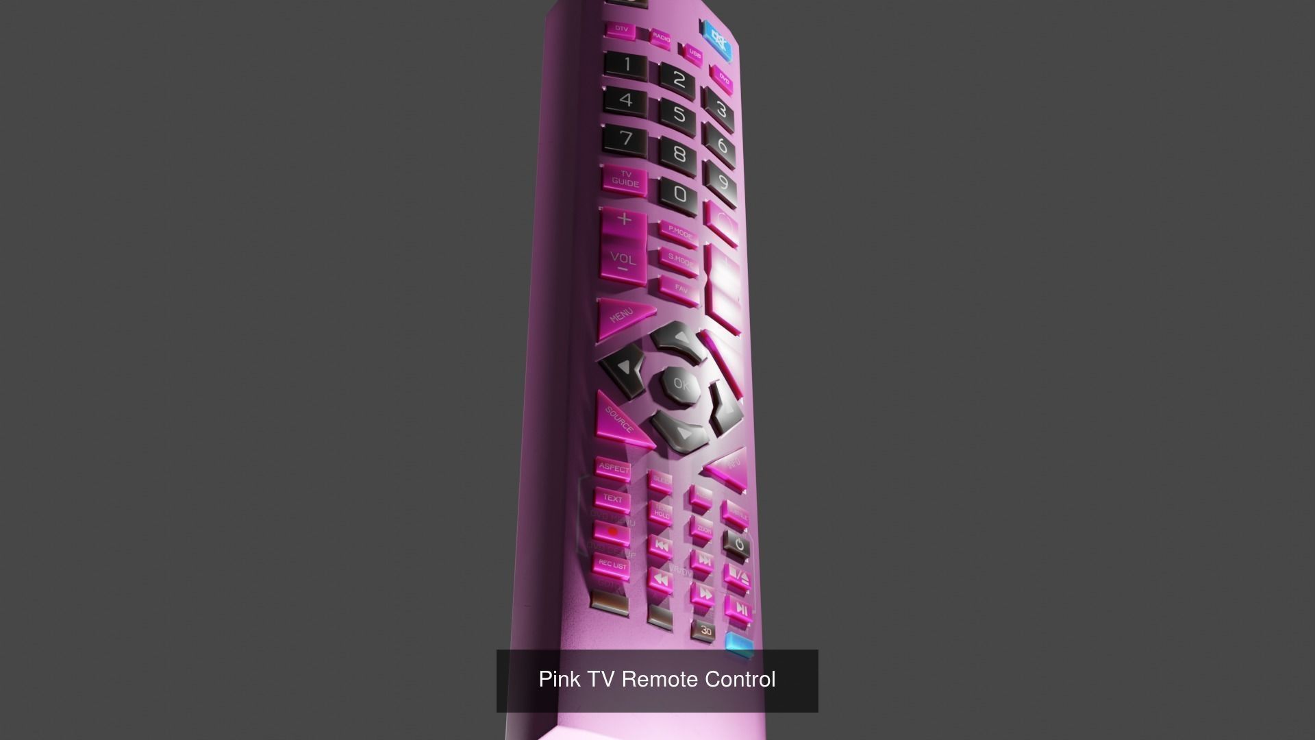 5 TV Remote Controls 3D Model Collection_4