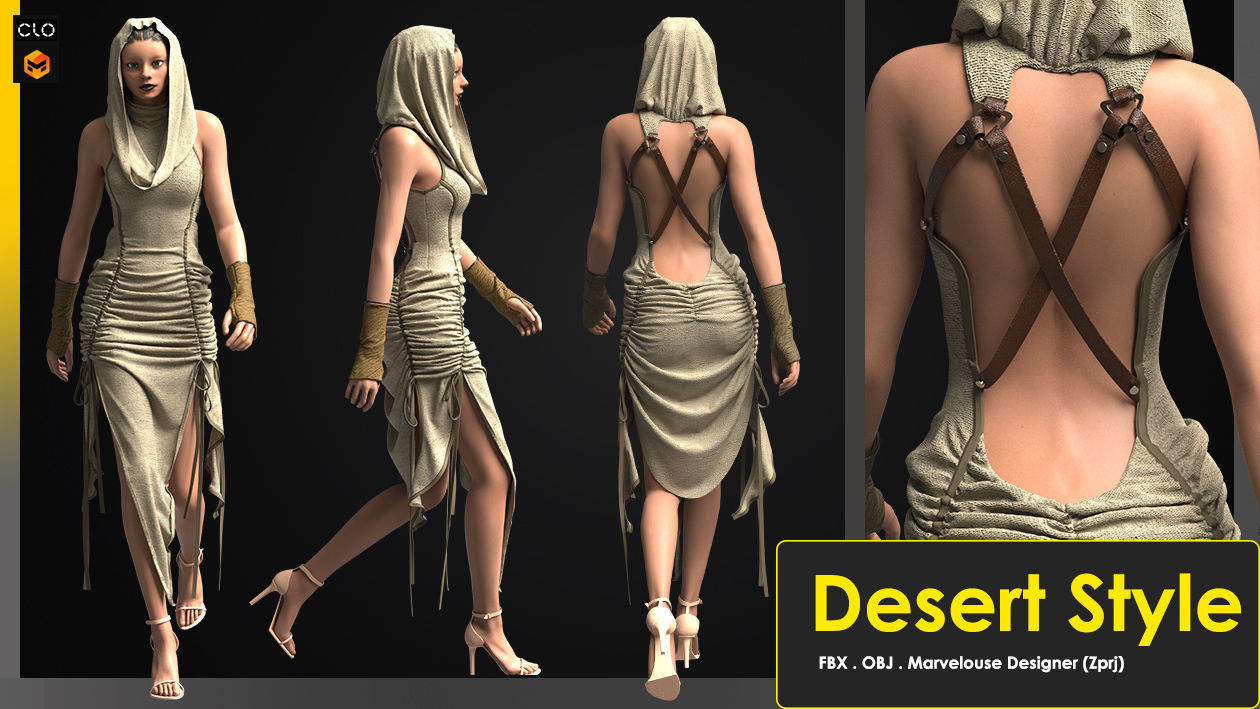 Desert Style 3D model_9