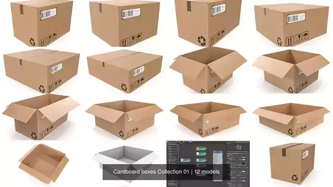 Cardboard boxes Collection 01 