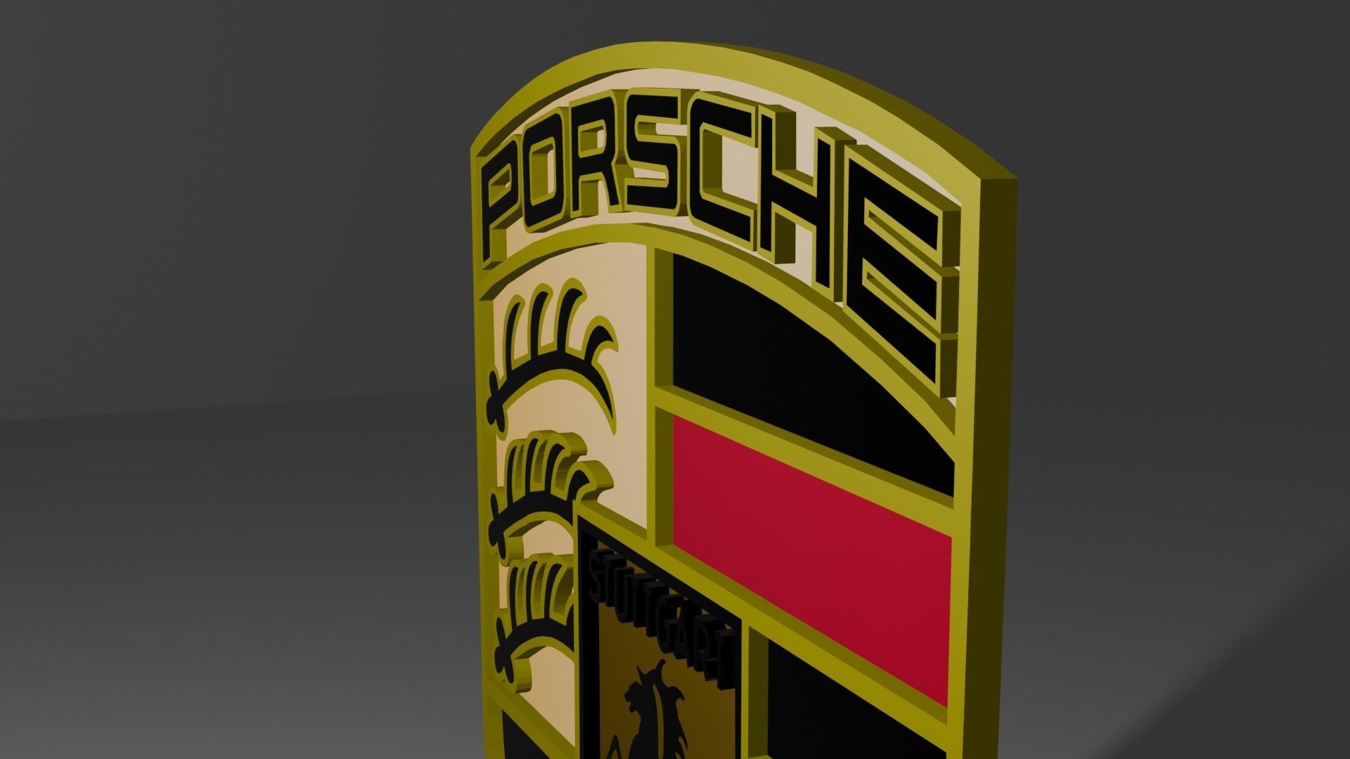 Porsche Logo 3D model_3