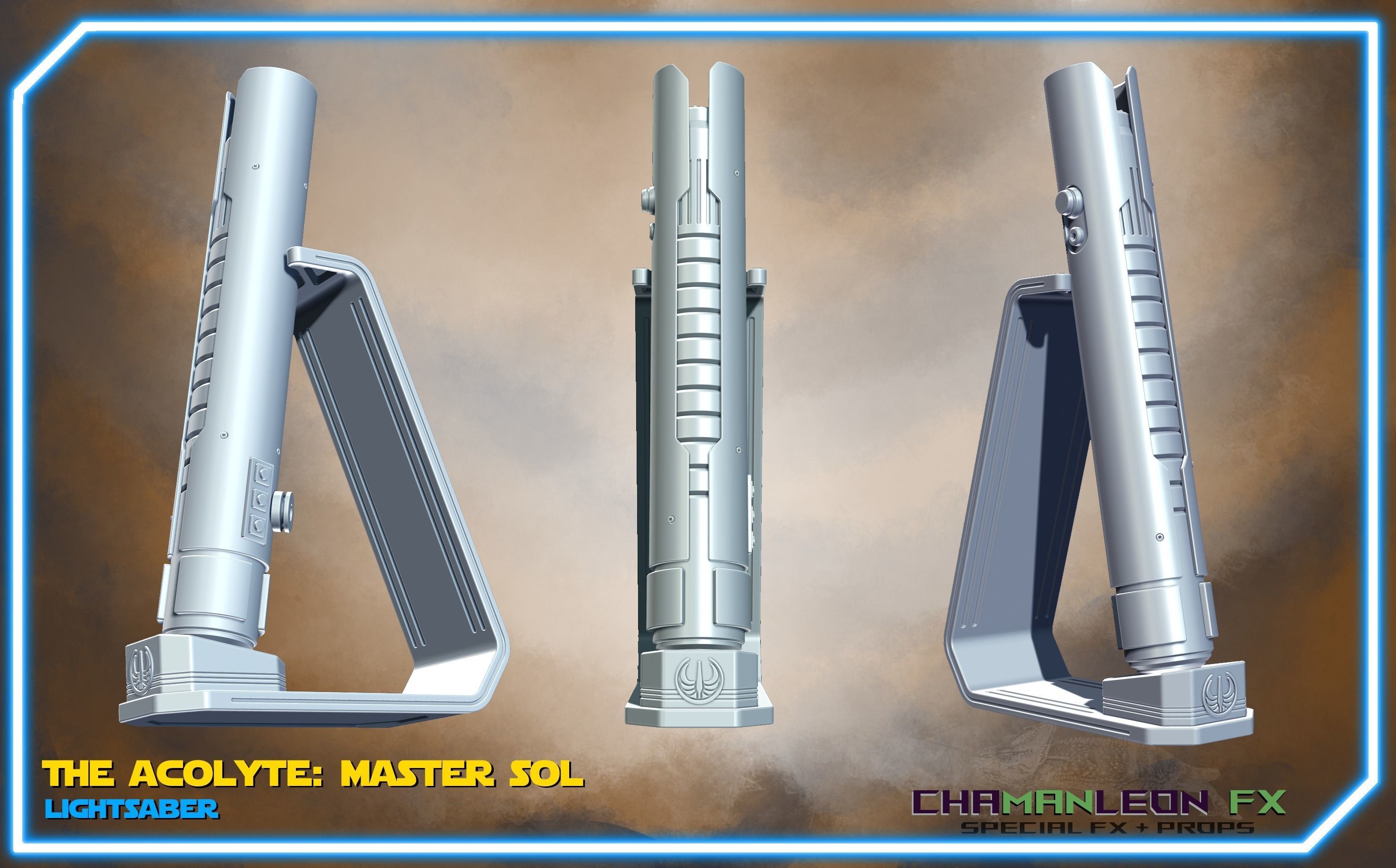 Jedi Master Sol Lightsaber Acolyte Functional Cosplay Prop 3D print model_13